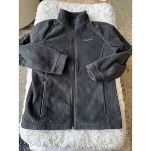 Columbia Kids Sz. L Classic Black Zip Up Fleece Jacket. Soft, Comfortable